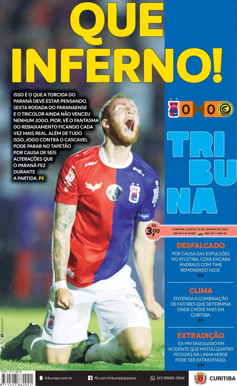 Capa do dia 30/01/25