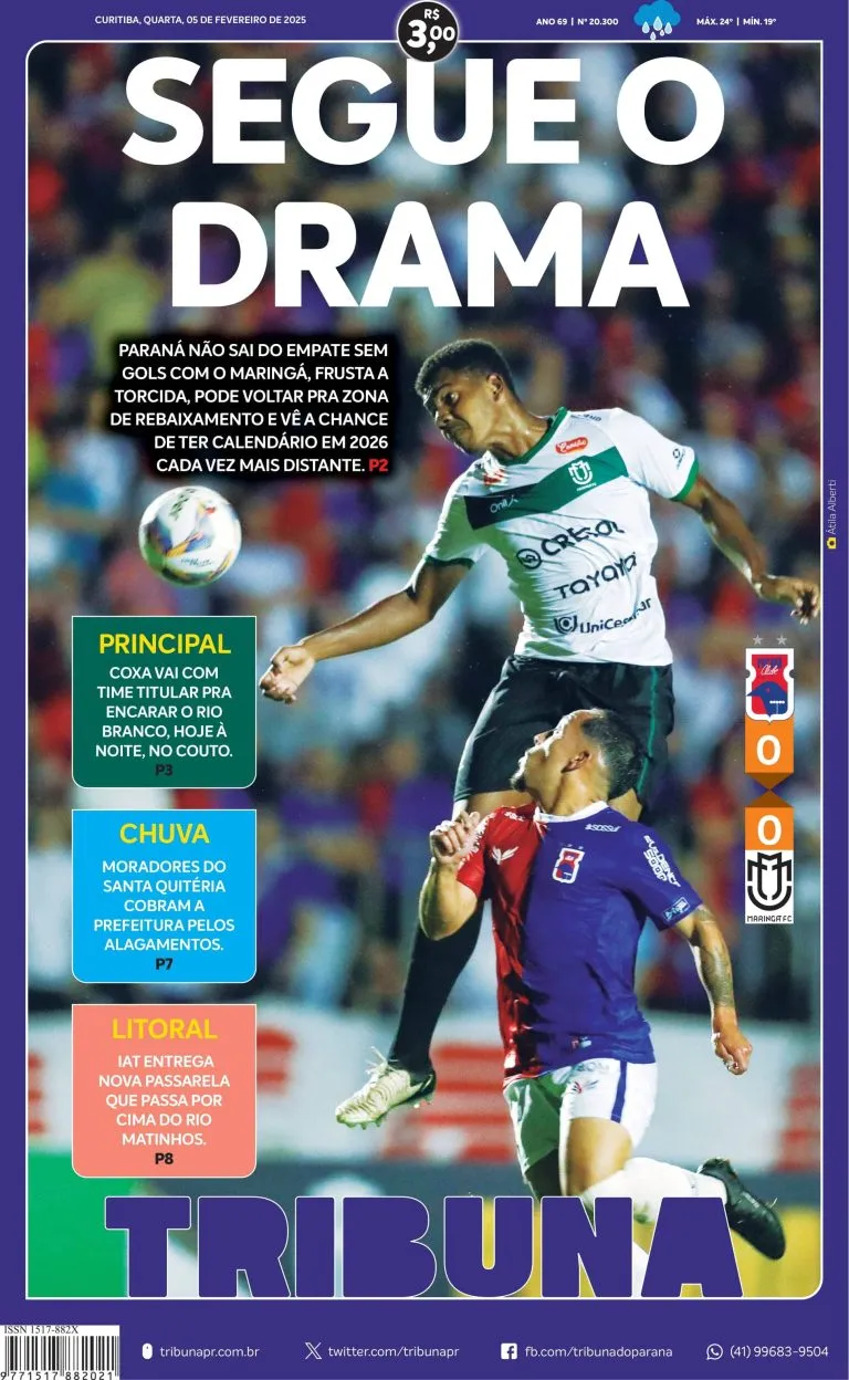 Capa do dia 05/02/25