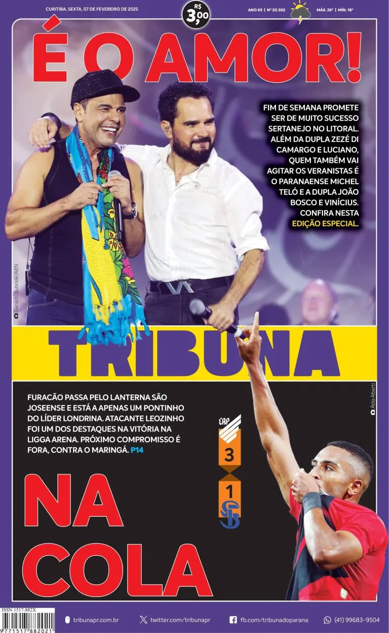 Capa do dia 07/02/25