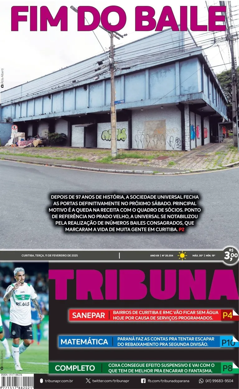 Capa do dia 11/02/25