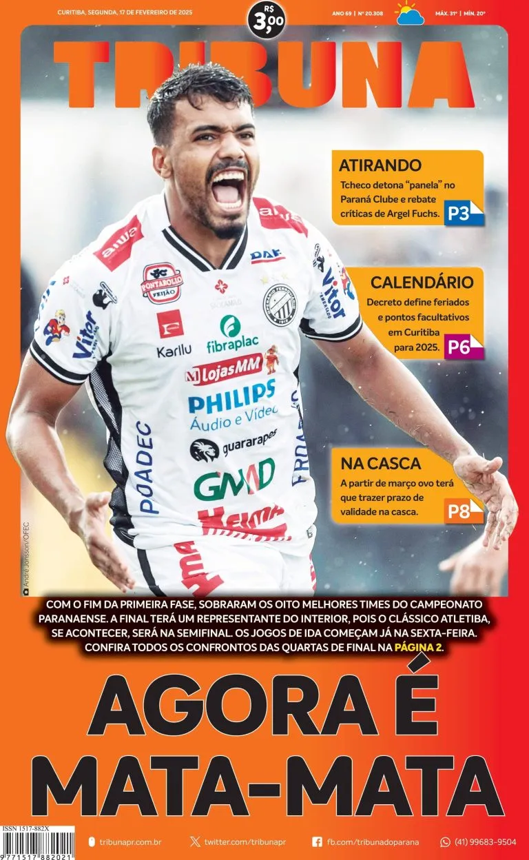 Capa do dia 17/02/25