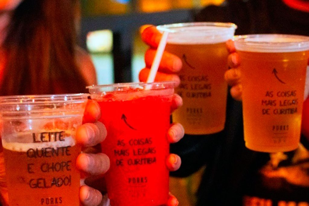 Copo de Chope da Porks - Porco & Chope, em Curitiba