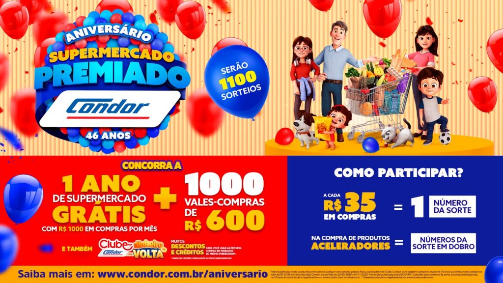 promoção supermercado premiado condor