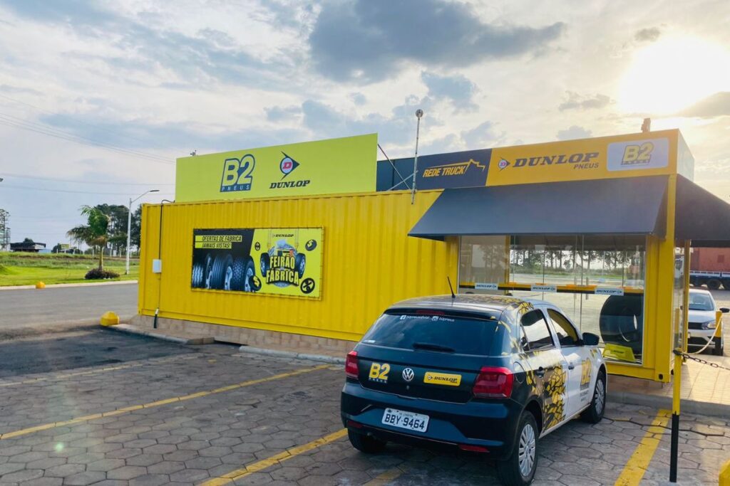 Gigante dos pneus inaugura loja container na RMC
