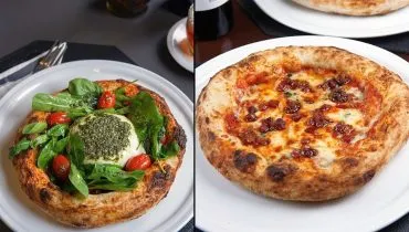 Foto mostra duas pizzas, lado a lado, numa colagem feita pela edição do jornal. Uma aparente ser de mussarela a outra leva brócolis