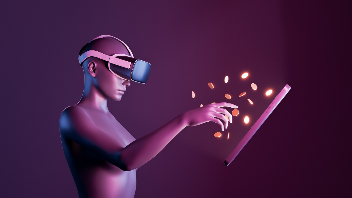 Resumo metaverso realidade virtual conceito colorido do futuro metaverso de  tecnologia digital