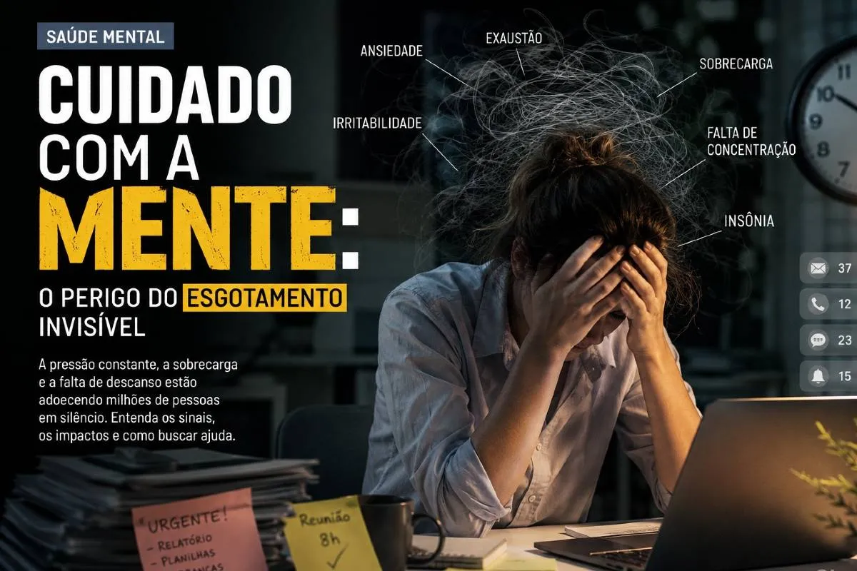 O perigo do esgotamento invisível - Nova NR 1 exige cuidado com a mente