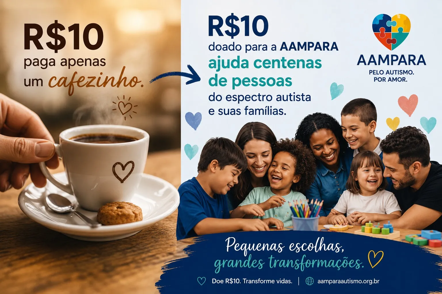 O seu cafezinho pode ajudar uma grande causa!