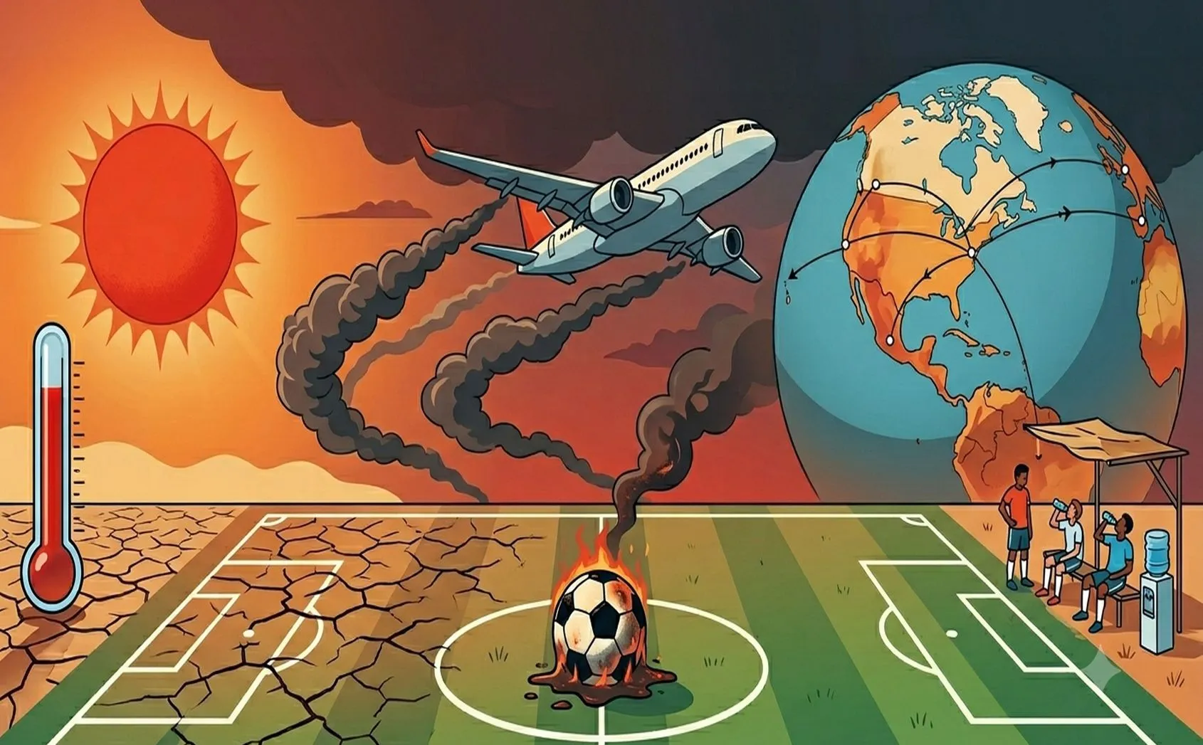 Quando o calor entra em campo: o que a Copa do Mundo revela sobre as mudanças climáticas