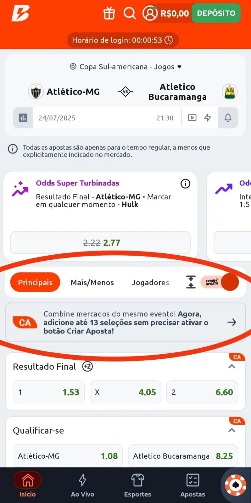Destaque da Betano para o recurso Criar Aposta