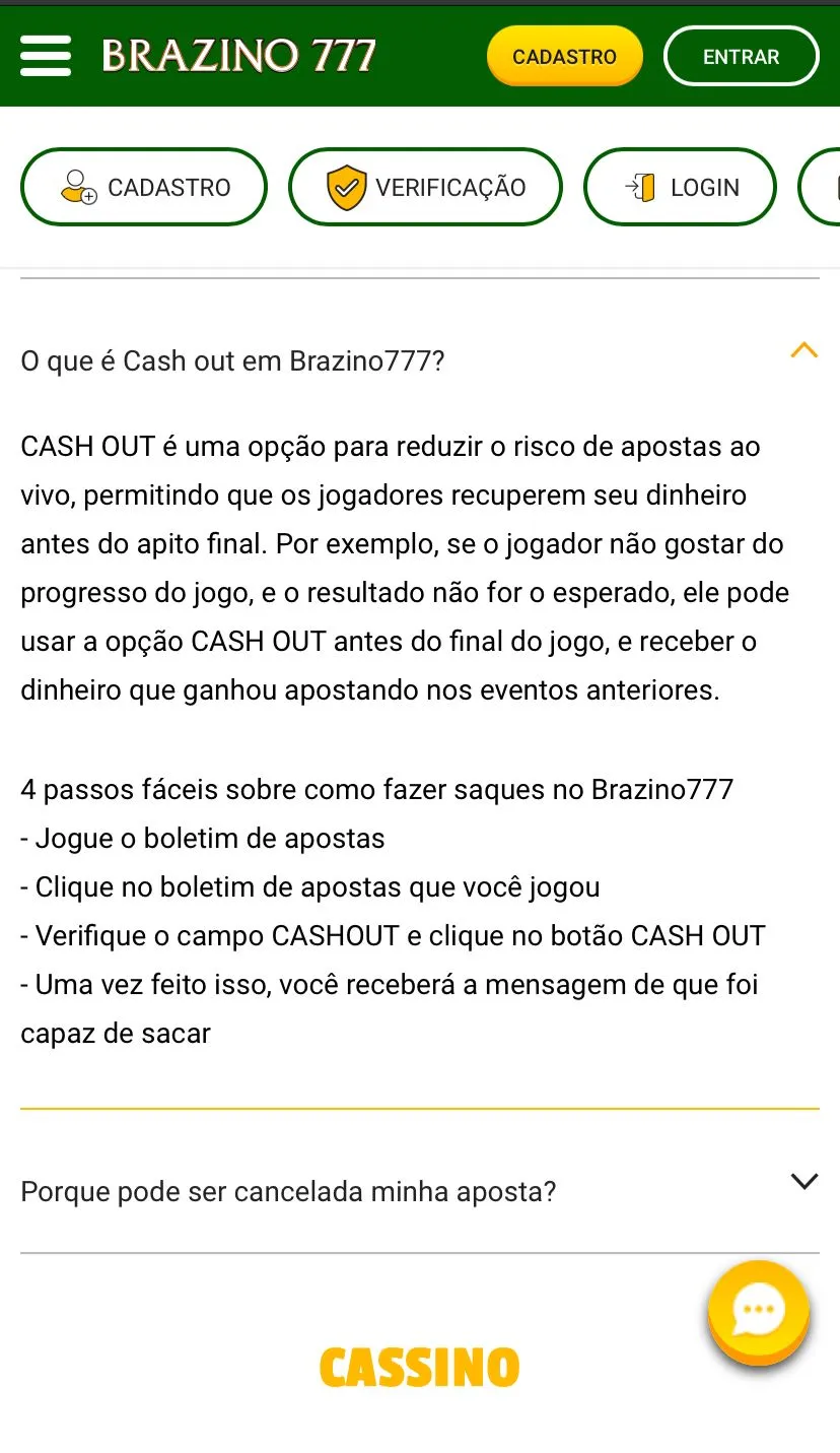 Pagamento antecipado na Brazino777