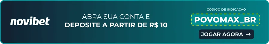 Abra sua conta e deposite a partir de R$10 na Novibet