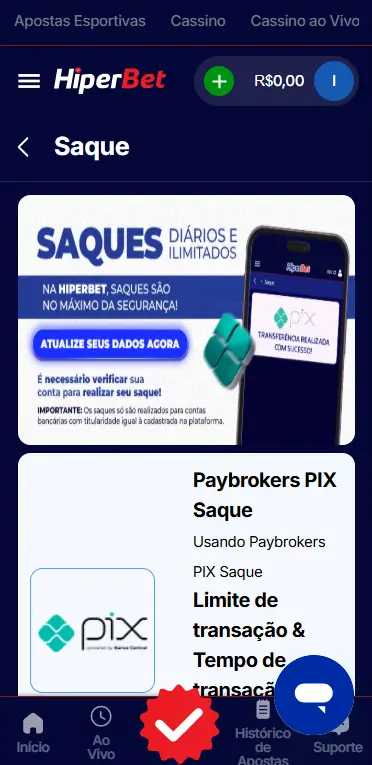 Hiperbet é uma bet com saque ilimitado