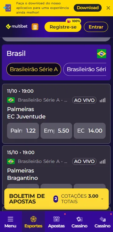 Multibet está entre as casas de apostas que pagam antecipado com boas odds