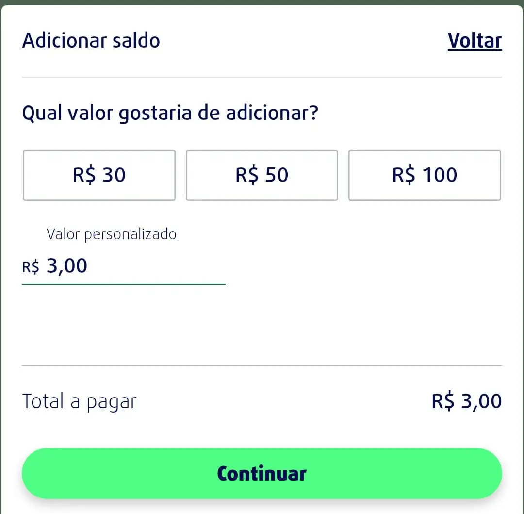 captura de tela do site de apostas Lottoland com depósito de R$ 3 via Pix.