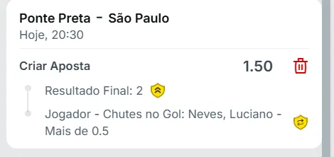 Bilhete com Pagamento antecipado Superplacar e Super Substituição Superbet