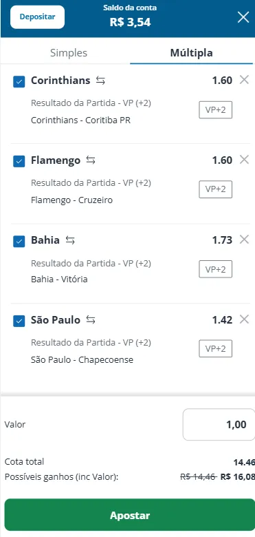 Cupom de apostas em criação na Sportingbet com mercados de pagamento antecipado 
