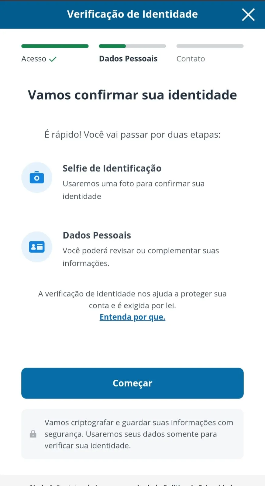Verificação de identidade na Sportingbet com selfie de identificação e revisão de dados pessoais em duas etapas